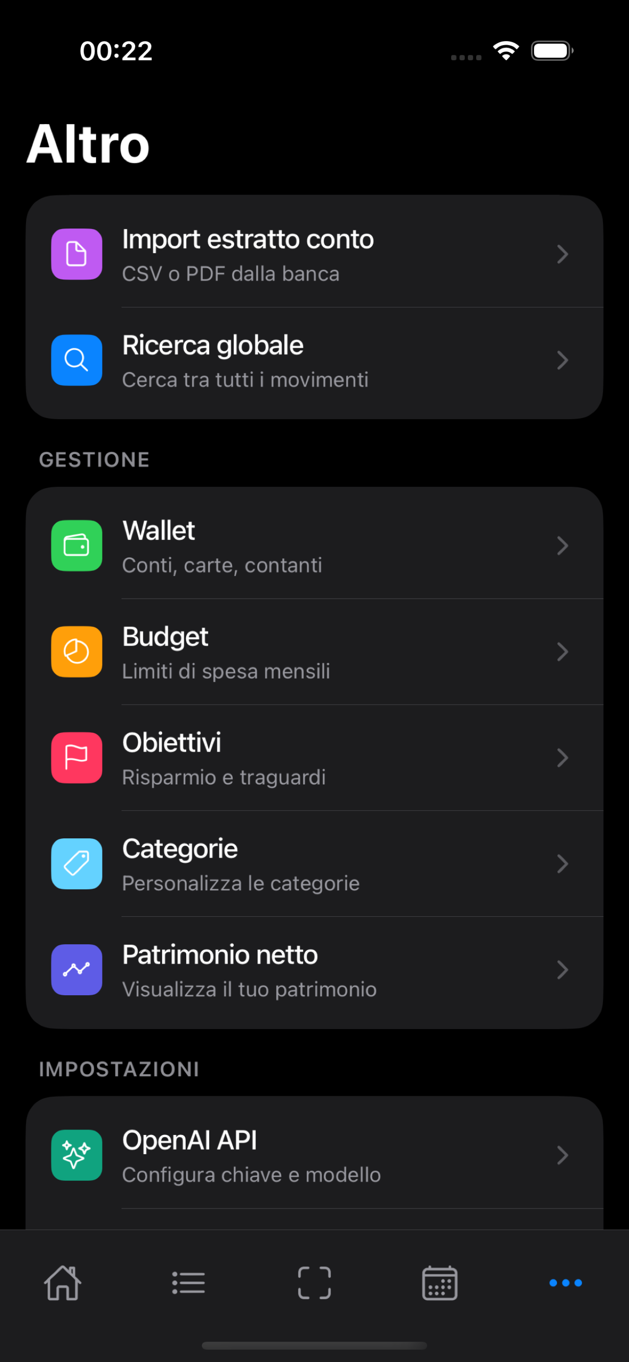 Impostazioni e gestione